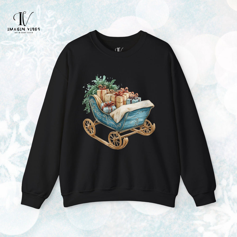 Vintage Christmas Sleigh Crewneck Sweatshirt