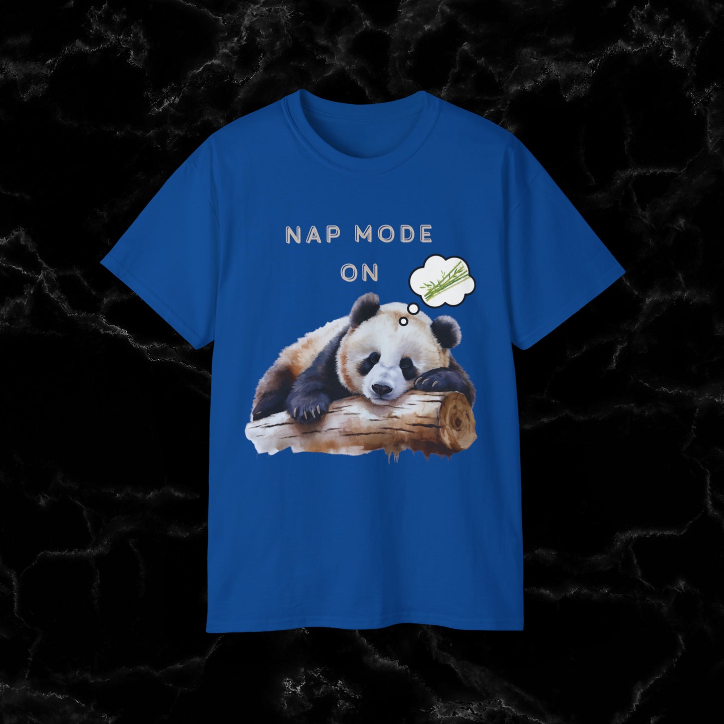 Nap Time Panda Unisex Funny Tee - Hilarious Panda Nap Mode On T-Shirt Royal L 