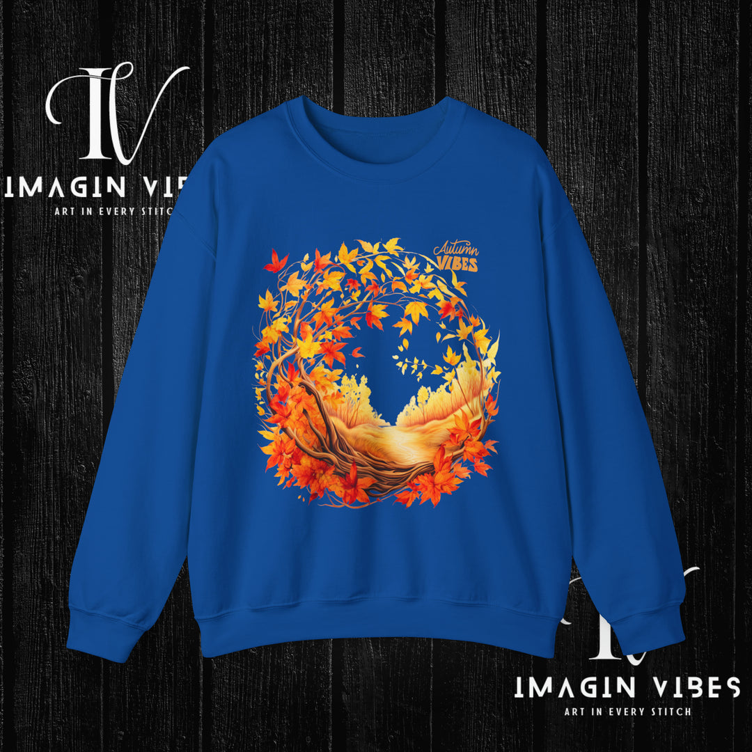 Imagin Vibes Autumn Vibes Sweatshirt: Fall Style & Comfort Sweatshirt S Royal 
