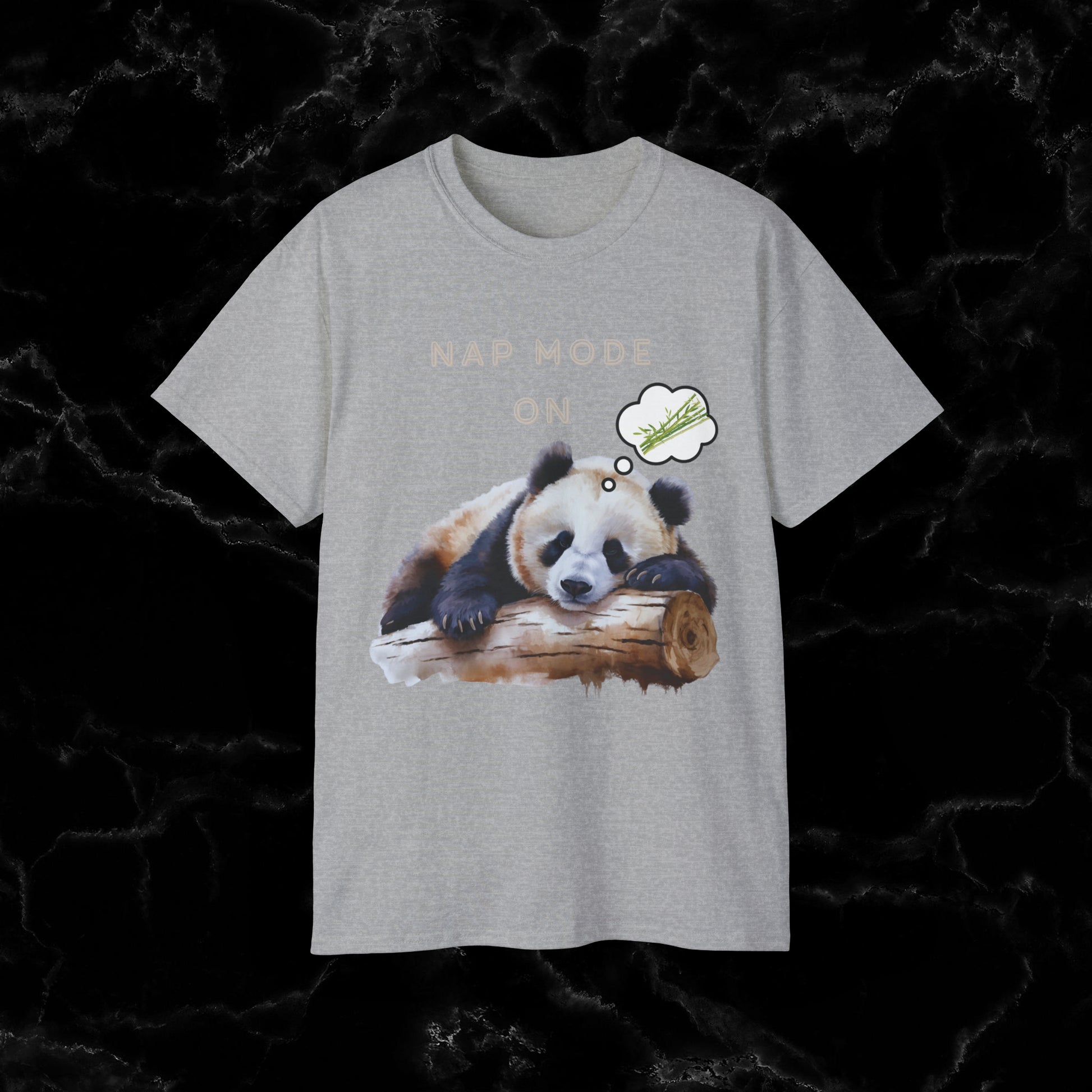 Nap Time Panda Unisex Funny Tee - Hilarious Panda Nap Mode On T-Shirt Sport Grey S 