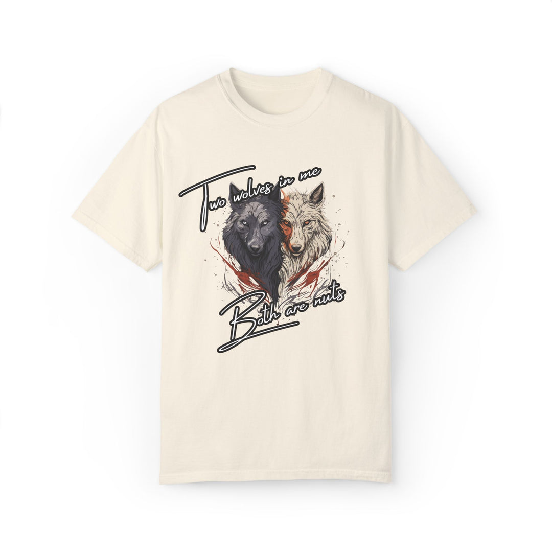 Wolf Graphic T-shirt - Playful and Provocative Tee T-Shirt Printify Ivory S