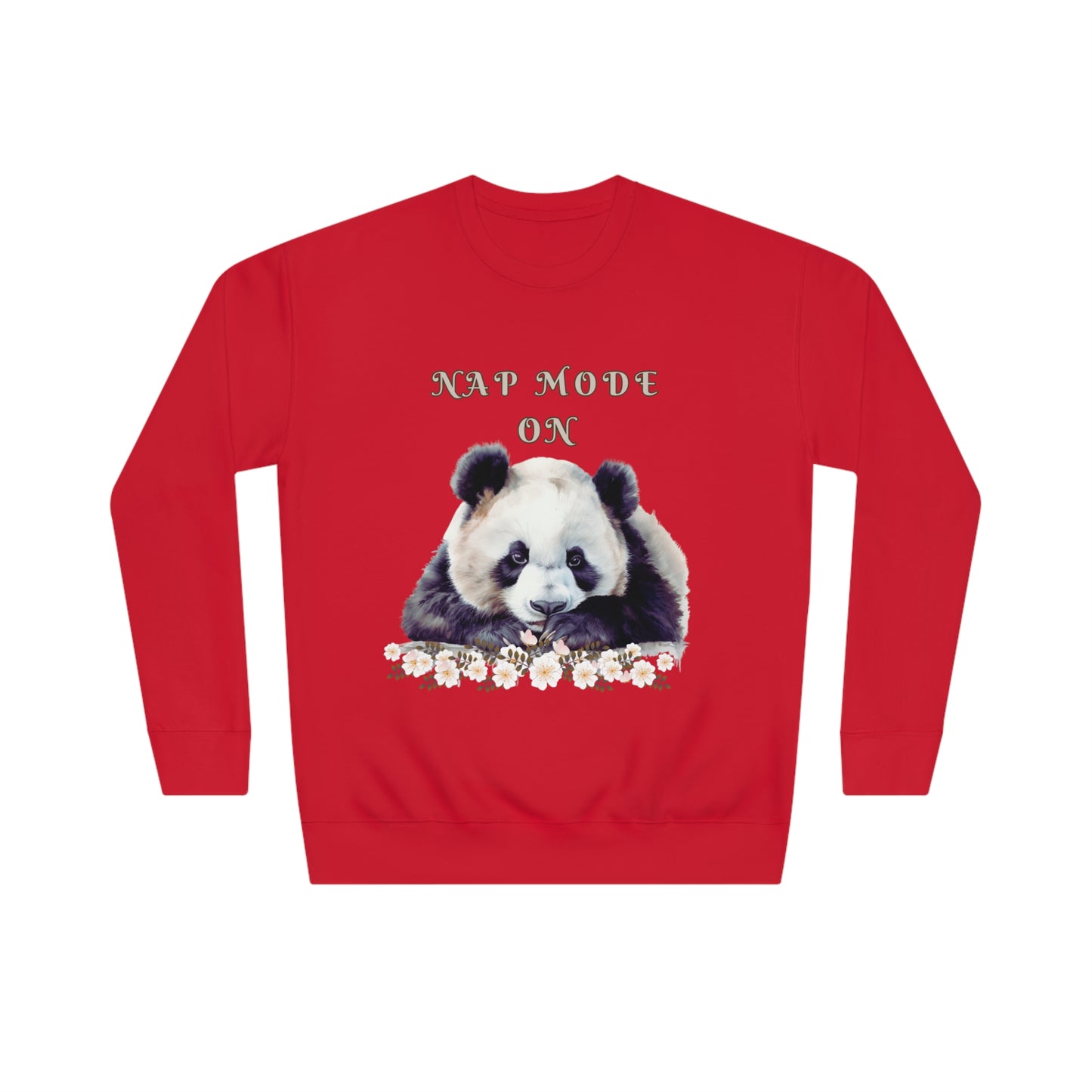 Lazy Panda Nap Mode Sweatshirt | Embrace Cozy Relaxation | Panda Lover Gift - Cozy Sweatshirt Sweatshirt Team Red S 