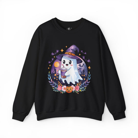 Cute Ghost With Ice Caffe Halloween Sweatshirt