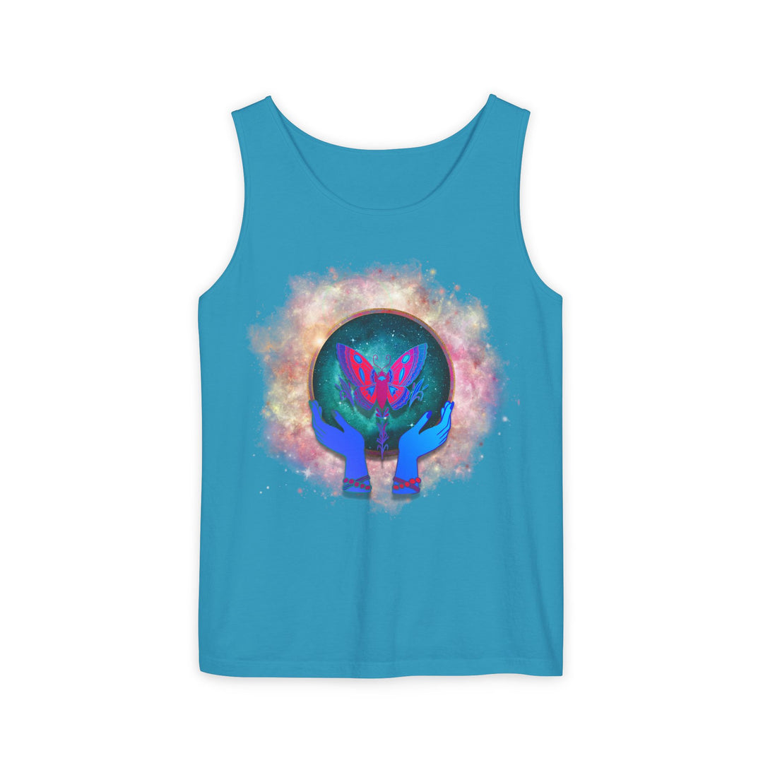 Cosmic Butterfly Unisex Tank Top - Mystical and Spiritual Tank Top Printify Sapphire S