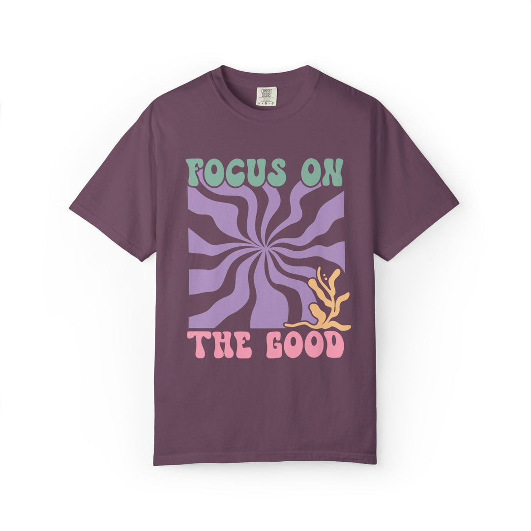 Focus on the Good: Inspirational Boho Tee T-Shirt Printify Berry S