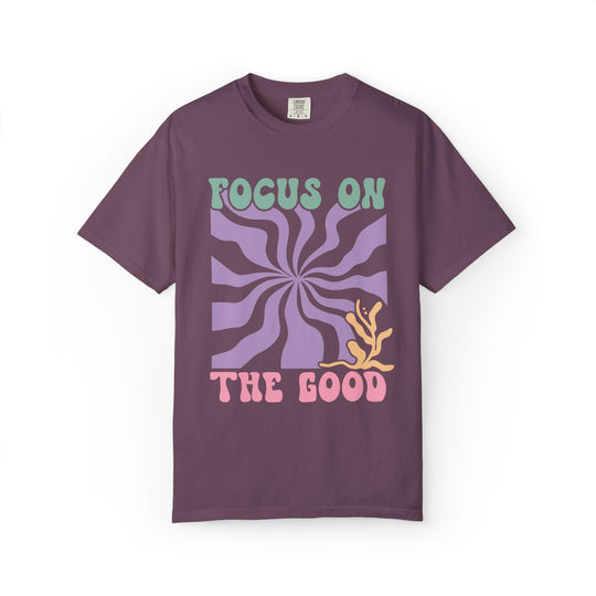Focus on the Good: Inspirational Boho Tee T-Shirt Printify Berry S