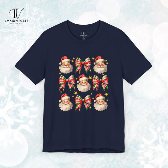 Christmas Tee - Festive Santa Claus Pattern