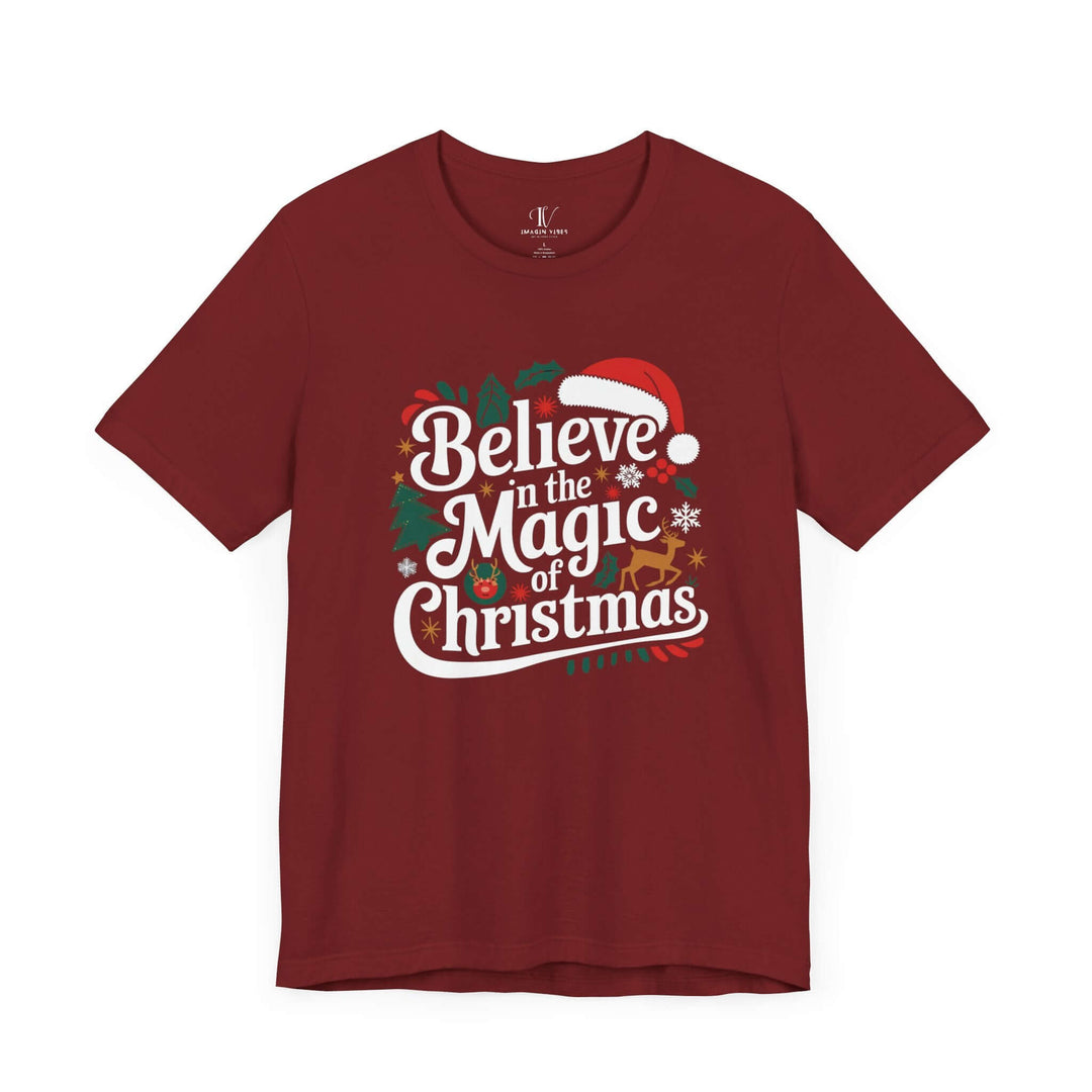 Vintage Christmas Magic Tee T-Shirt Printify Cardinal XS