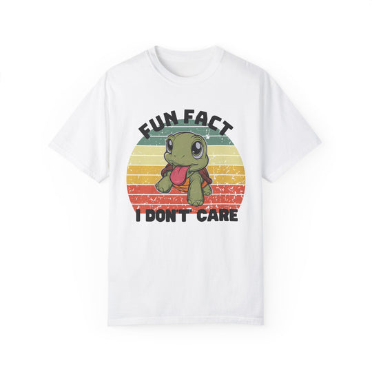 Turtle Graphic Tee - Funny 'I Don't Care' T-shirt T-Shirt Printify White S