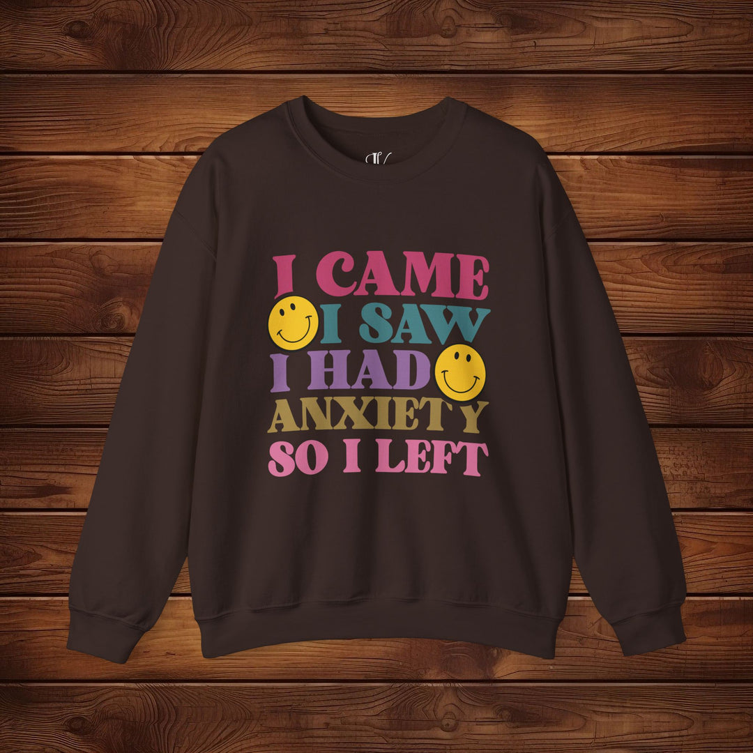 I Came, I Saw, I Had Anxiety: Funny Sweatshirt