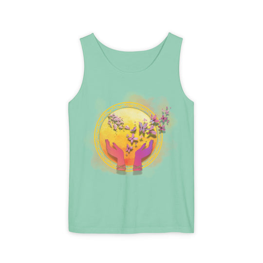 Spiritual Symbolic Tank Top - Lightweight and Breezy Summer Wear Tank Top Printify Island Reef XS