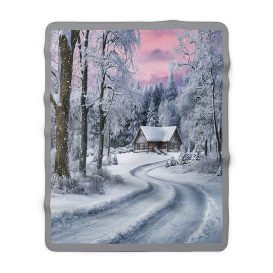 Sherpa Blanket Winter Wonderland Cozy Cabin Fleece Throw Home Decor Printify 60" × 80"