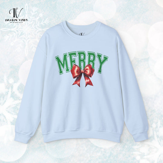 Merry Coquette Bow Christmas Sweatshirt