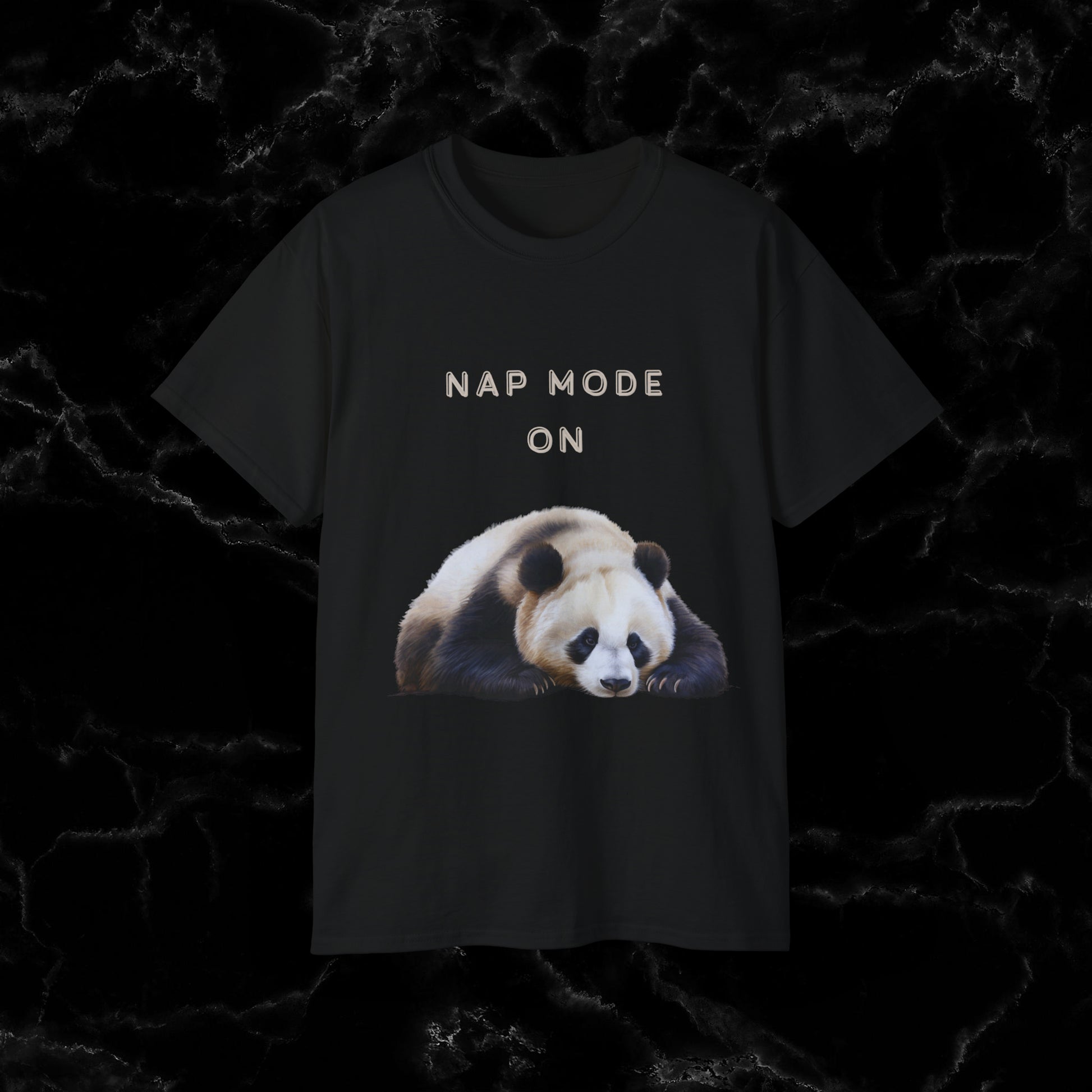Nap Time Panda Unisex Funny Tee - Hilarious Panda Nap Design T-Shirt Black S 