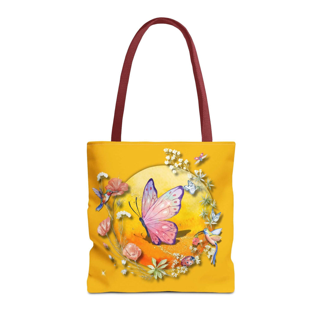 Watercolor Butterfly Tote Bag Bags Printify 16" × 16'' Red