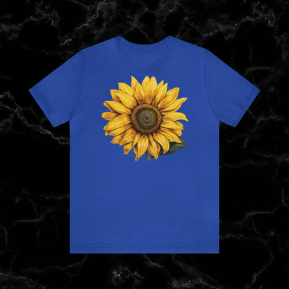 Sunflower Shirt Collection - Floral Tee, Garden Shirt, and Women's Fall Fashion Staples T-Shirt True Royal S 
