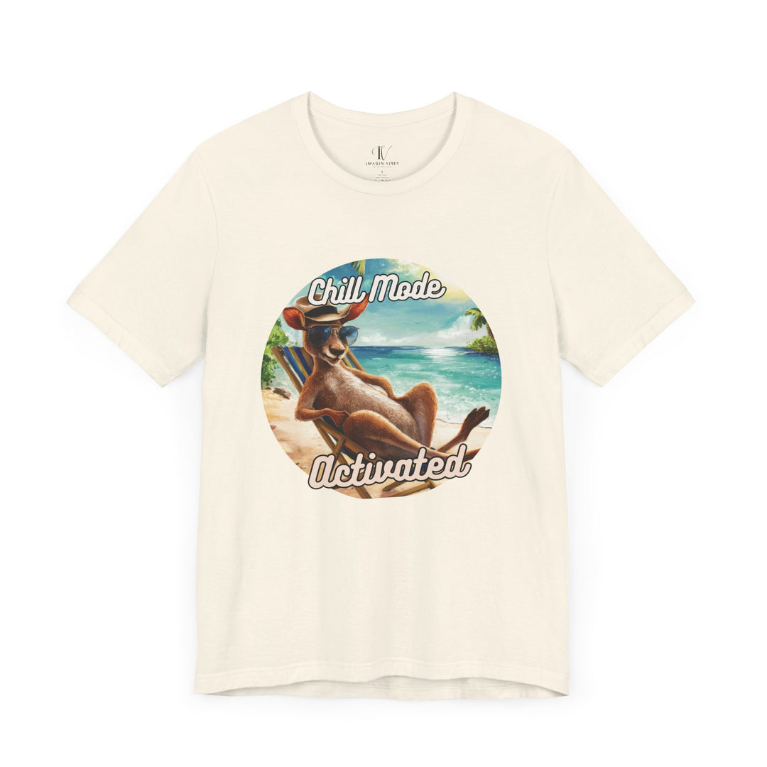 Kangaroo Tee - Chill Mode Activated T-Shirt Printify Natural XS