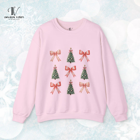 Coquette Bow Christmas Tree Sweatshirt