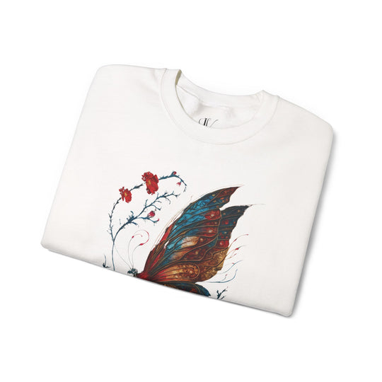 Vintage Butterfly Sweatshirt Sweatshirt Printify