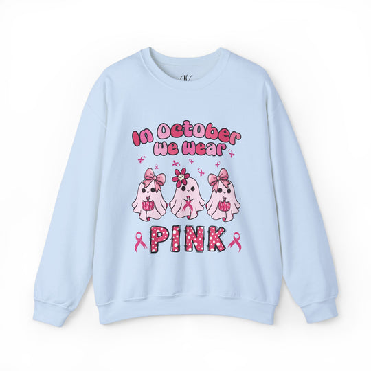 Ghosts Breast Cancer Support "In October We Wear Pink" Sweatshirt