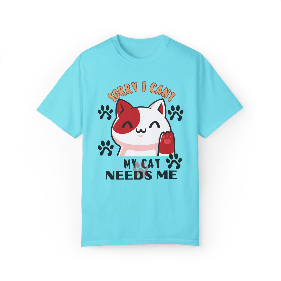 Cat Lover T-shirt - Playful & Cute T-Shirt Printify Lagoon Blue S