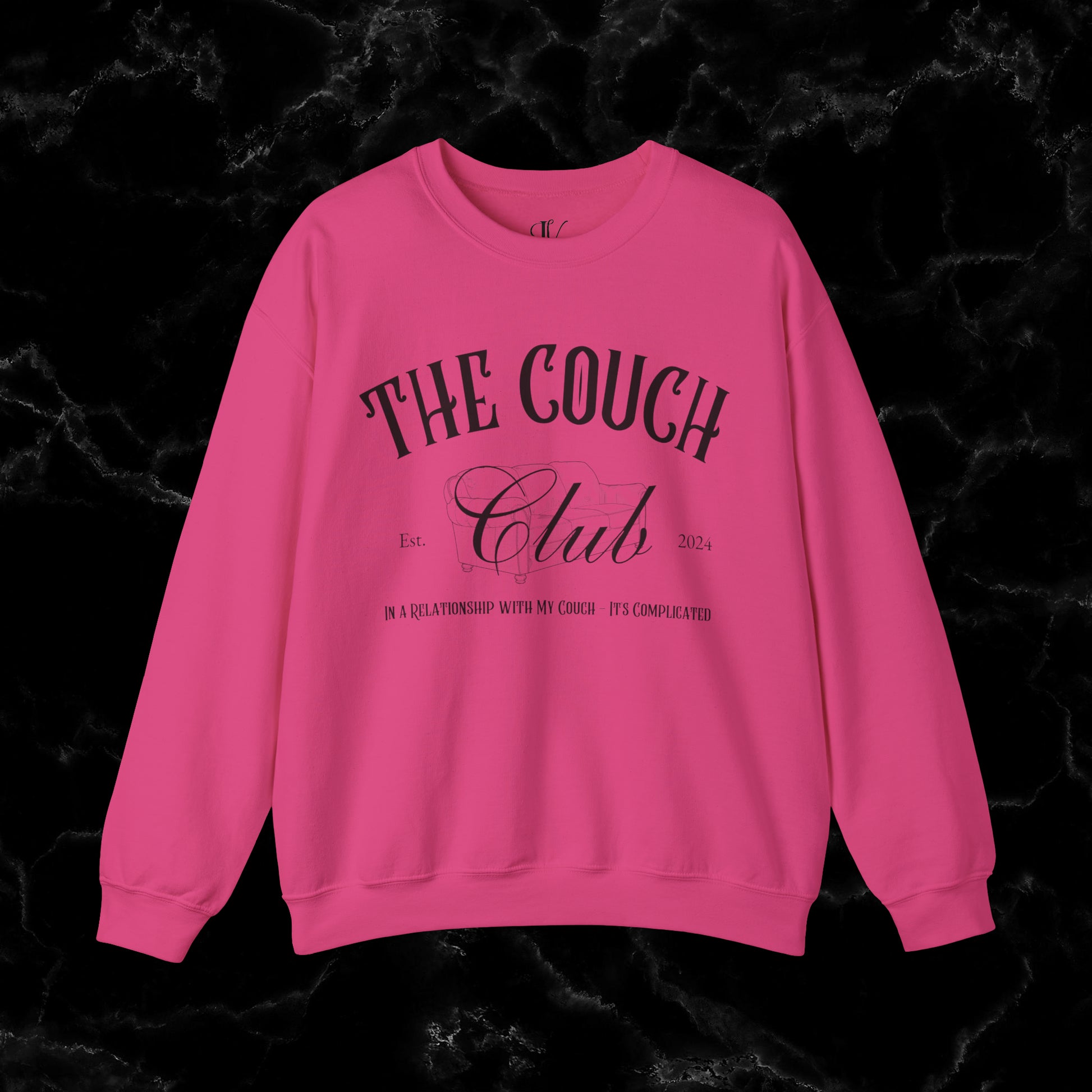 The Couch Club Crewneck Sweatshirt – Funny, Vintage, and Oversized: The Perfect Gift for Her and Your Best Friend Sweatshirt S Heliconia 