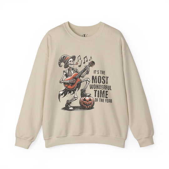 Skeleton Whimsical Crewneck Sweatshirt for Halloween and Fall