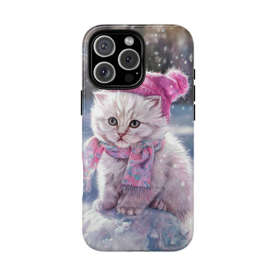 Phone Cases - Adorable Kitten Winter Phone Case Printify