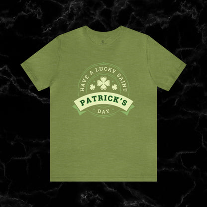 Lucky Saint Patrick's Day Shirt - St. Paddy's Day Lucky Irish Shamrock Leaf Clover Flag Beer T-Shirt T-Shirt Heather Green XS 