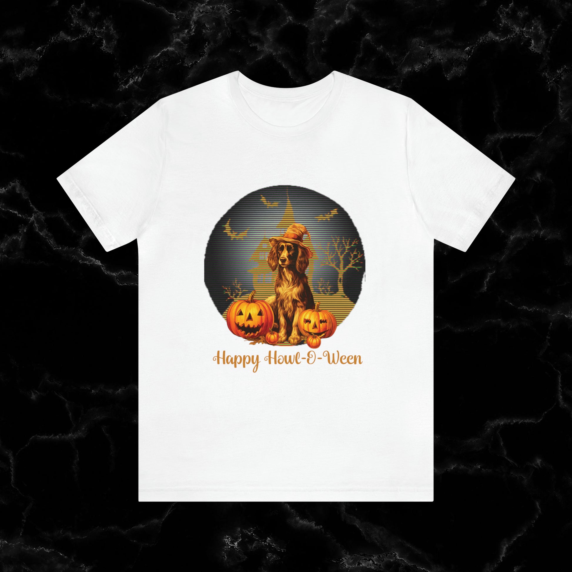 Irish Setter Happy Howl-o-ween T-Shirt | Halloween Irish Setter - Irish Setter Gift T-Shirt White XS 