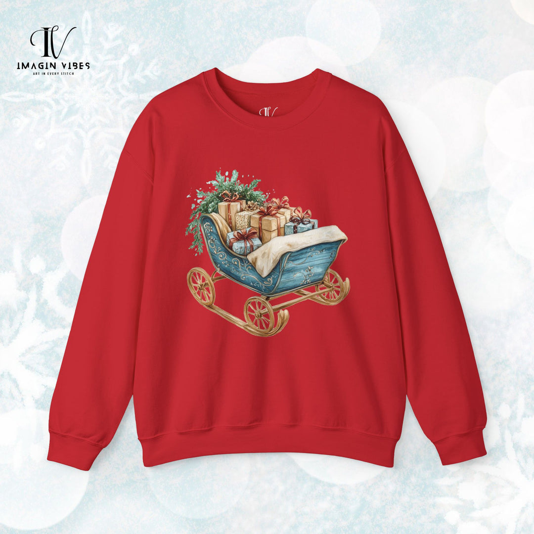 Vintage Christmas Sleigh Crewneck Sweatshirt