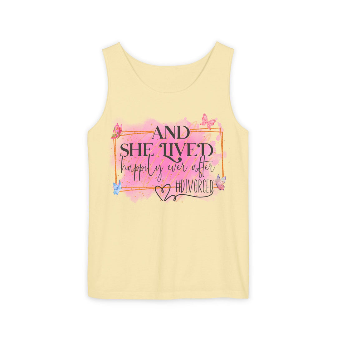 Empowering Divorced Watercolor Butterfly Tank Top Tank Top Printify Butter S