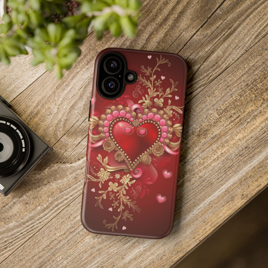 Phone Cases - Romantic Heart Design for Valentine's Day Phone Case Printify iPhone 16 Plus Matte