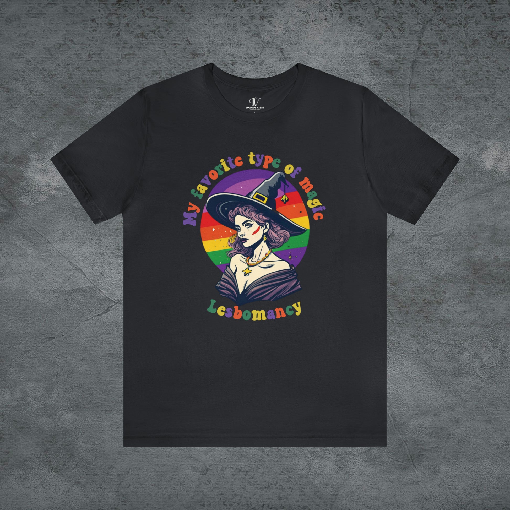 Halloween LGBT T-Shirt | Gay Witch Shirt - Spooky and Proud Tee - LGBT Halloween Shirt - Lesbian Halloween T-Shirt Vintage Black XS 