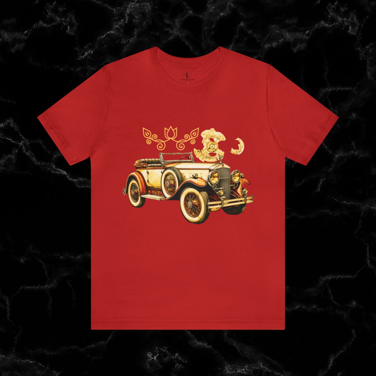 Vintage Car Enthusiast T-Shirt - Classic Wheels and Timeless Appeal for Automotive Enthusiast T-Shirt Red S 