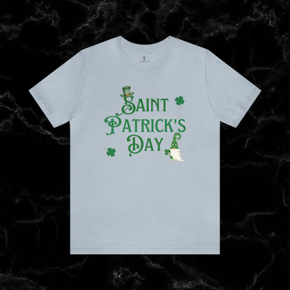 Saint Patrick's Day Shirt - St. Paddy's Day Lucky Irish Shamrock Leaf Clover Flag Beer T-Shirt T-Shirt Light Blue XS 