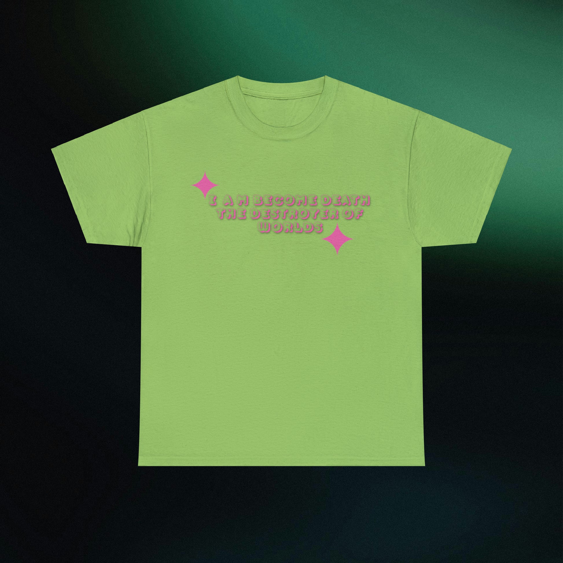 Destroyer of Worlds in Pink Shirt, Barbenheimer T-Shirt, Barbenheimer Shirt | I Am Become Death, I Am Become Death Destroyer of Worlds T-Shirt Lime S 