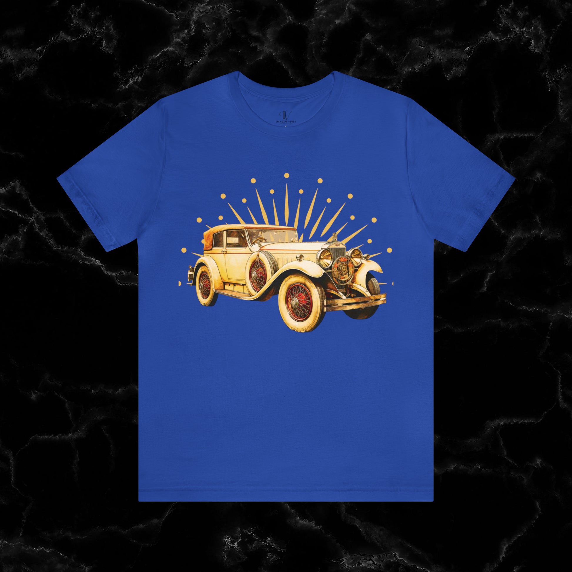 Vintage Car Enthusiast T-Shirt with Classic Wheels and Timeless Appeal T-Shirt True Royal S 