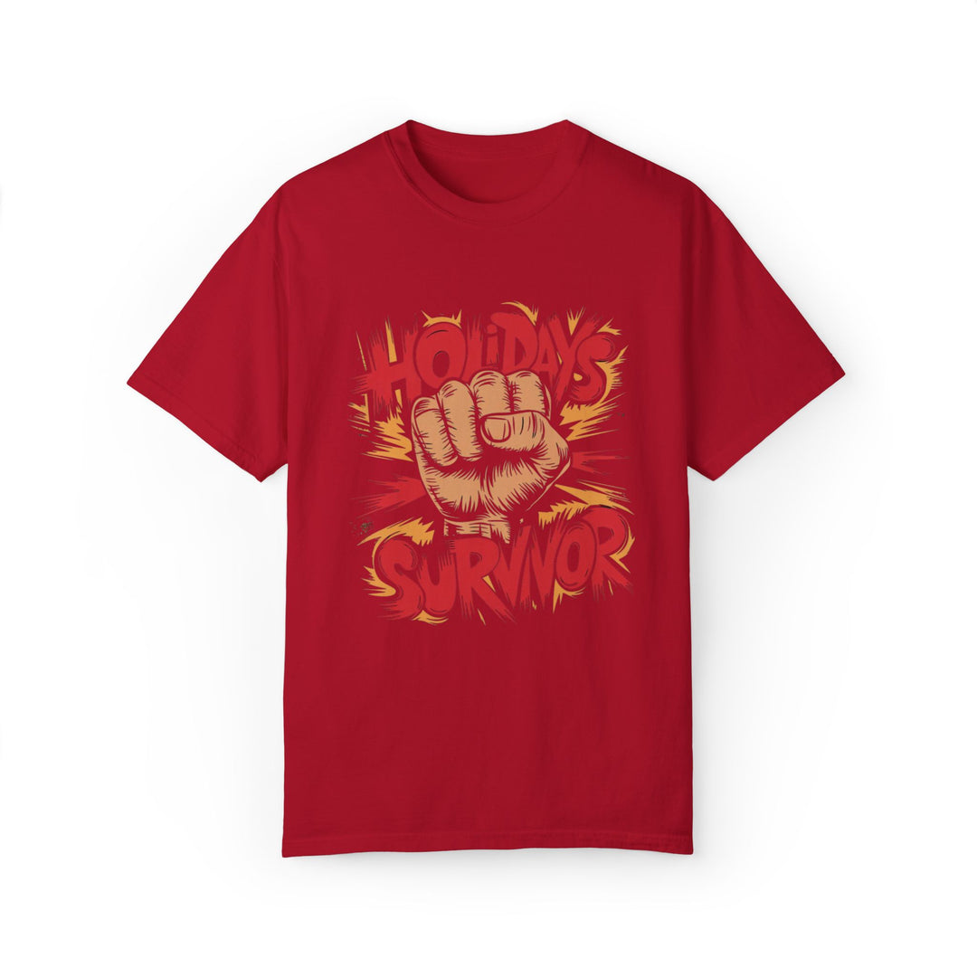 Survivor Unisex T-shirt - HOLIDAYS SURVIVOR T-Shirt Printify Red S