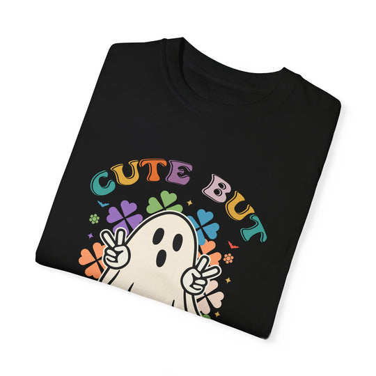 Ghost T-shirt - Cute But Creepy - Halloween Retro Vibe T-Shirt Printify