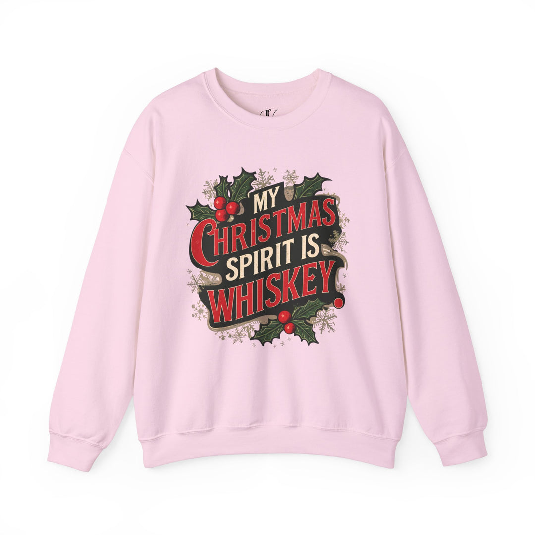 Christmas Humor Crewneck Sweatshirt Sweatshirt Printify S Light Pink