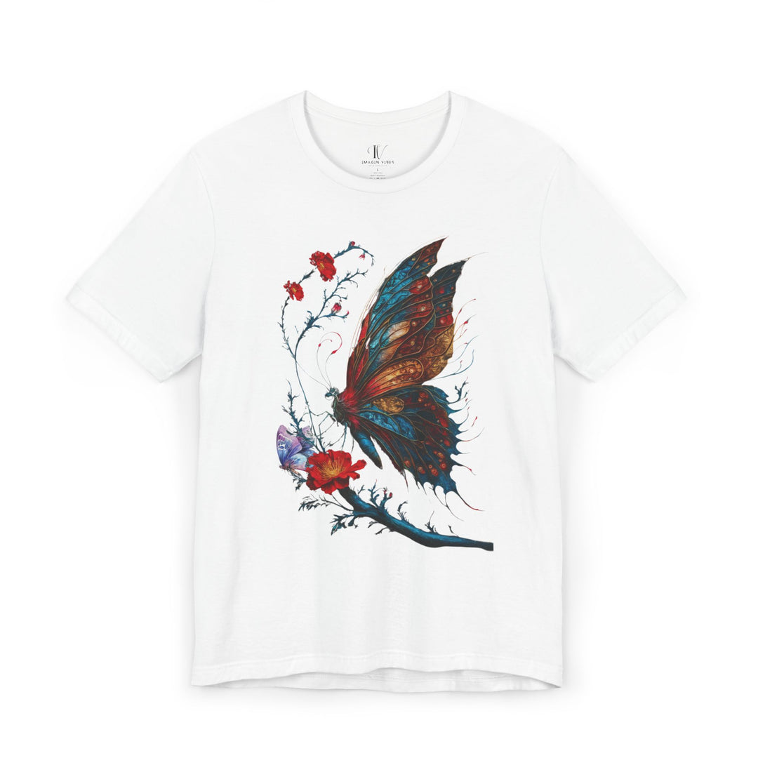 Butterfly Tee - Nature-inspired Unisex Jersey T-Shirt Printify White XS