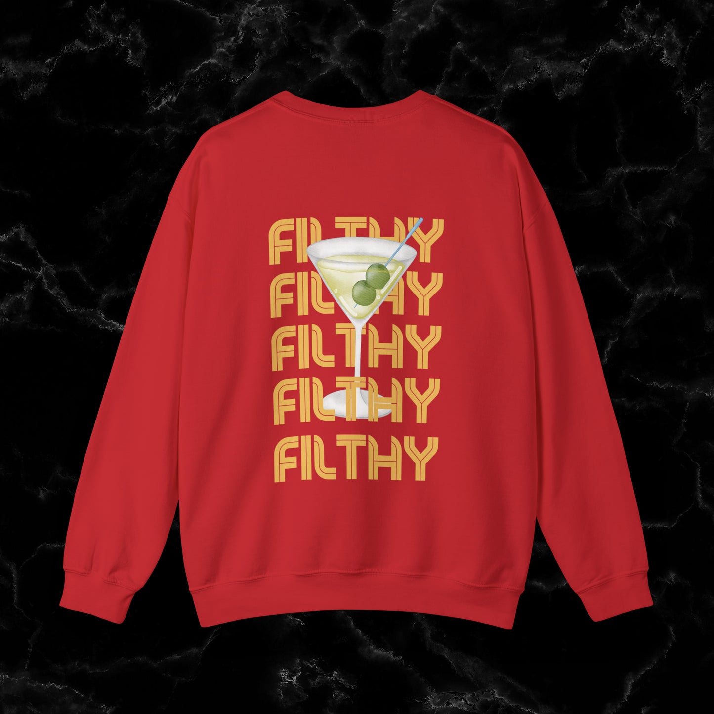 Filthy Martini Sweatshirt | Double side Print - Girls Night Out Sweatshirt S Red 