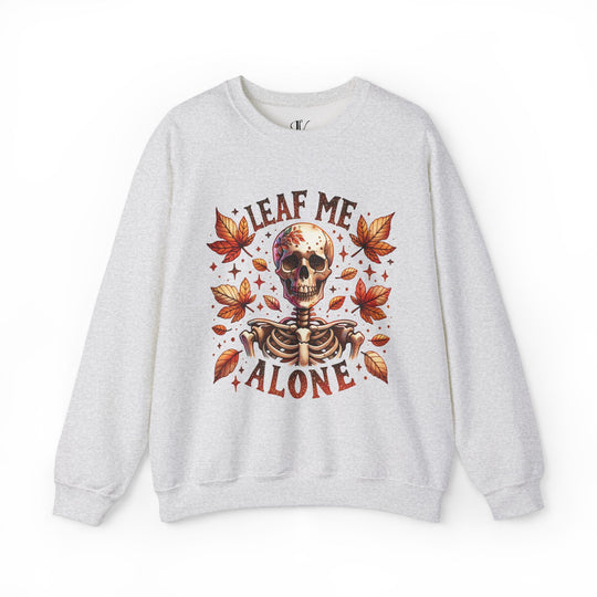 Leaf Me Alone: Skeleton Halloween Sweatshirt