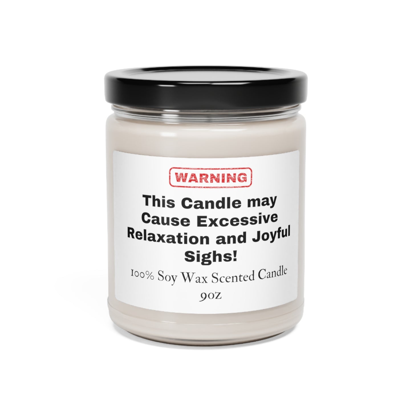 Warning: May Cause Laughter 9oz Soy Candle - Funny Adult Humor Gift, Customizable Candle for Him or Her Home Decor   