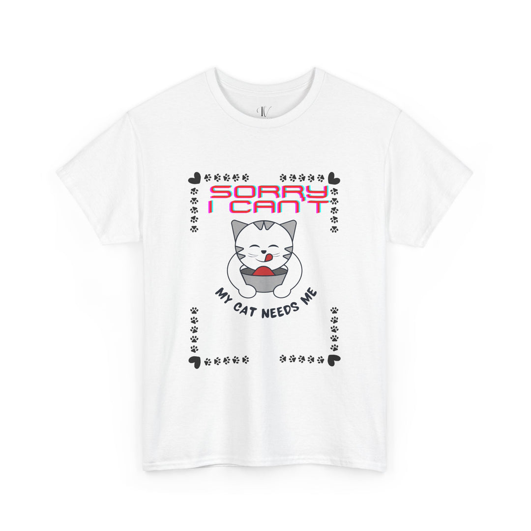 Cat Tee - Playful and Cute Minimalist T-Shirt Printify