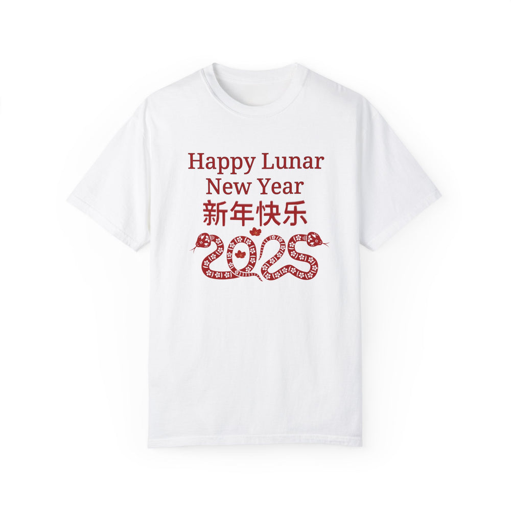 Lunar New Year Unisex T-shirt with Snake Symbol - 2025 T-Shirt Printify White S