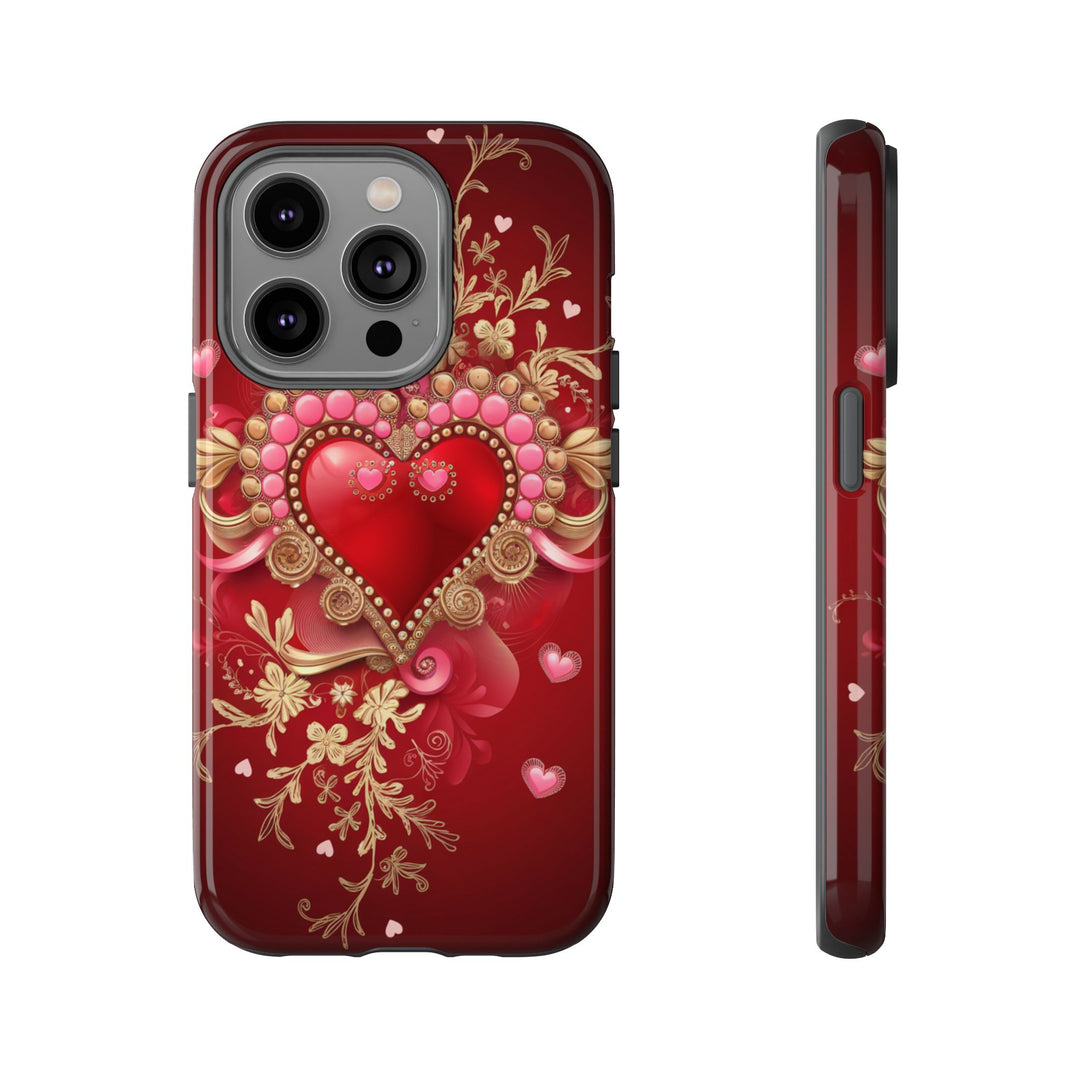 Phone Cases - Romantic Heart Design for Valentine's Day Phone Case Printify iPhone 14 Pro Glossy