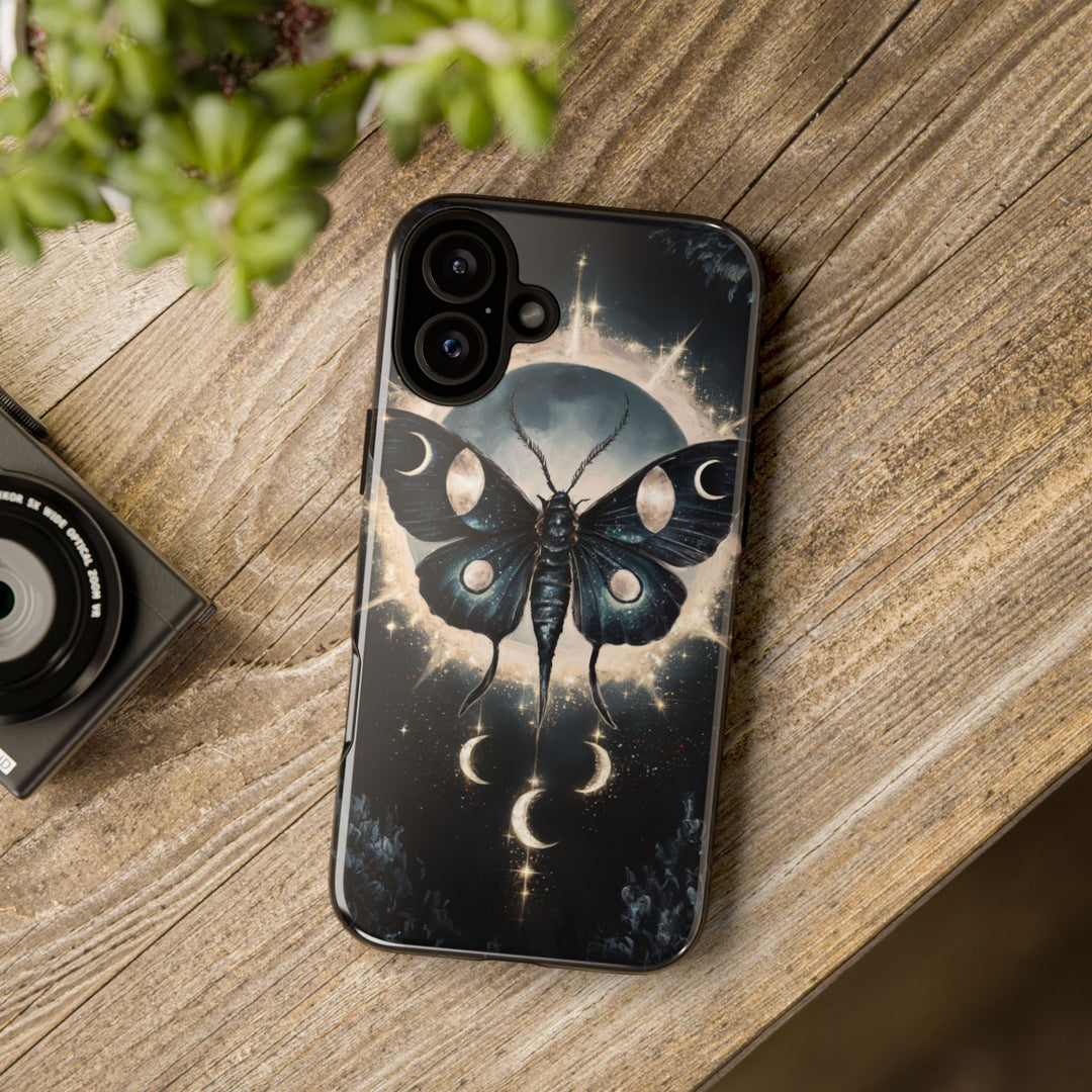 Phone Cases - Dark Academia Moth with Moon Phone Case Printify