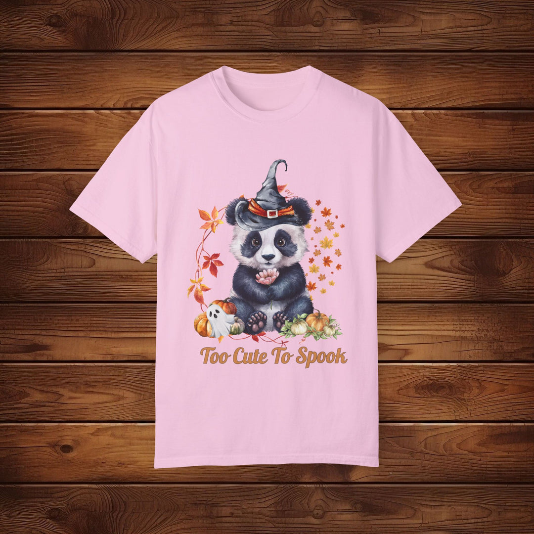 Too Cute to Spook: Panda Halloween T-Shirt